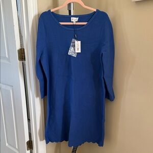 Milly Blue Long Sleeve Dress